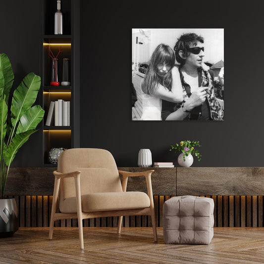 Acrylglasbild - Jane Birkin & Serge Gainsbourg - Einrichtungsbeispiel Foto