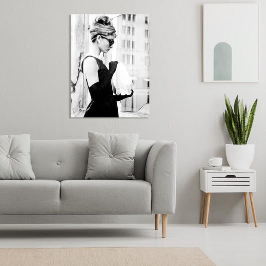 Tableau en verre acrylique - Petit déjeuner avec Audrey