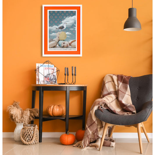 Tableau encadré avec passe-partout en acrylique - Luxe