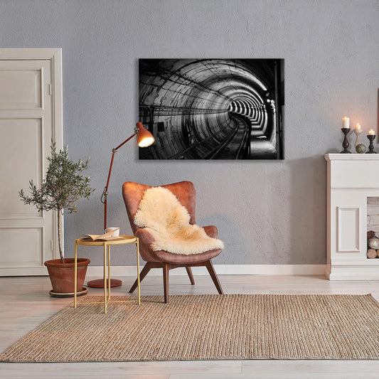 Aluminiumbild - U-Bahn Tunnel