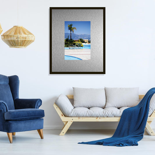 Rahmenbild mit Alupassepartout - Perfect day at the pool