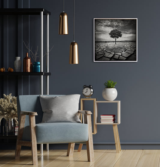 Tableau sur toile avec cadre creux - Kina 50x50cm