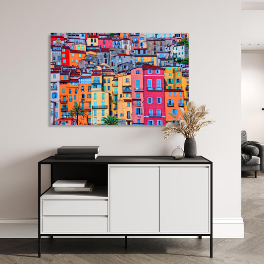 Leinwandbild - Bunte Hausfassaden