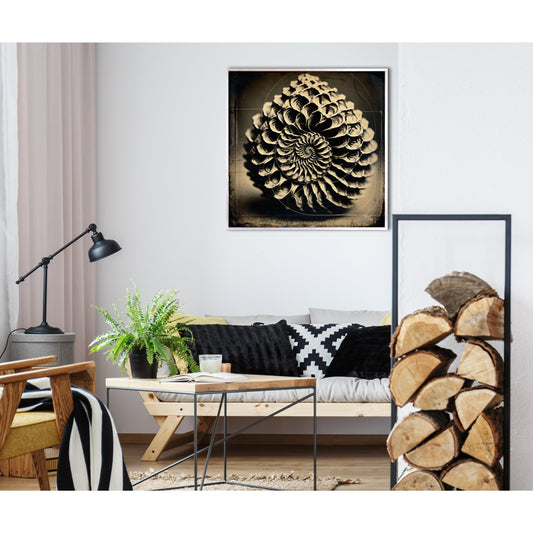 Tableau sur toile avec cadre creux - Leo 50x50cm