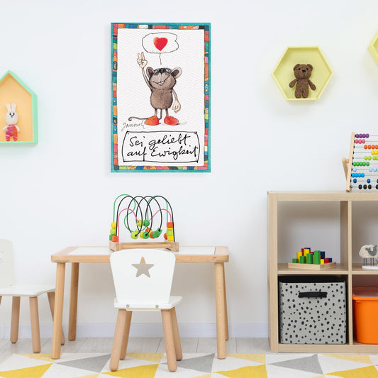 Impression sur toile Janosch - Soyez aimé pour toujours