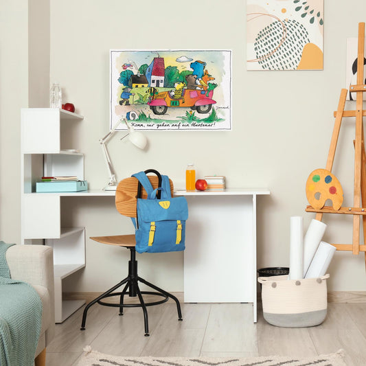 Impression sur toile Janosch - Venez, partons à l'aventure