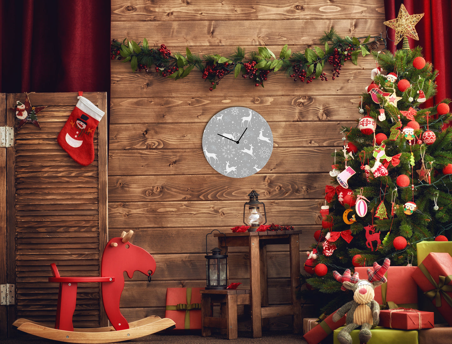 Winter Dream Acrylglas-Uhr Wohnbeispiel