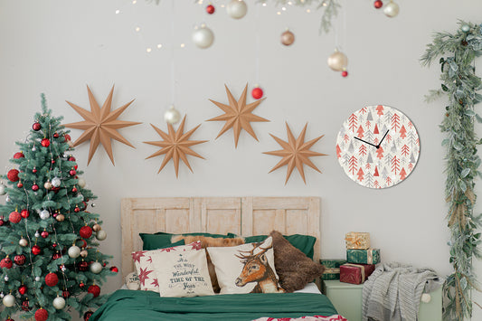 Winter Forest Acrylglas-Uhr Wohnbeispiel