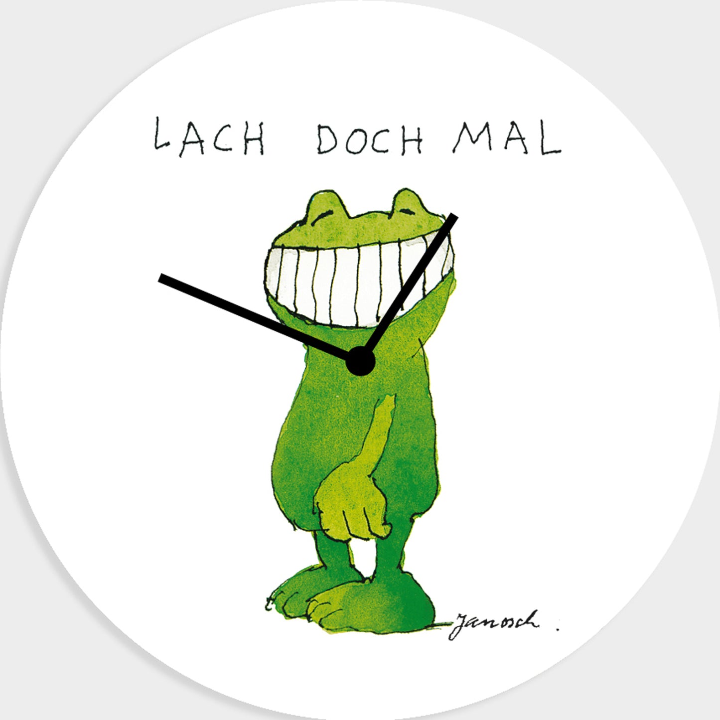 Janosch Acrylglas-Uhr - Lach doch mal