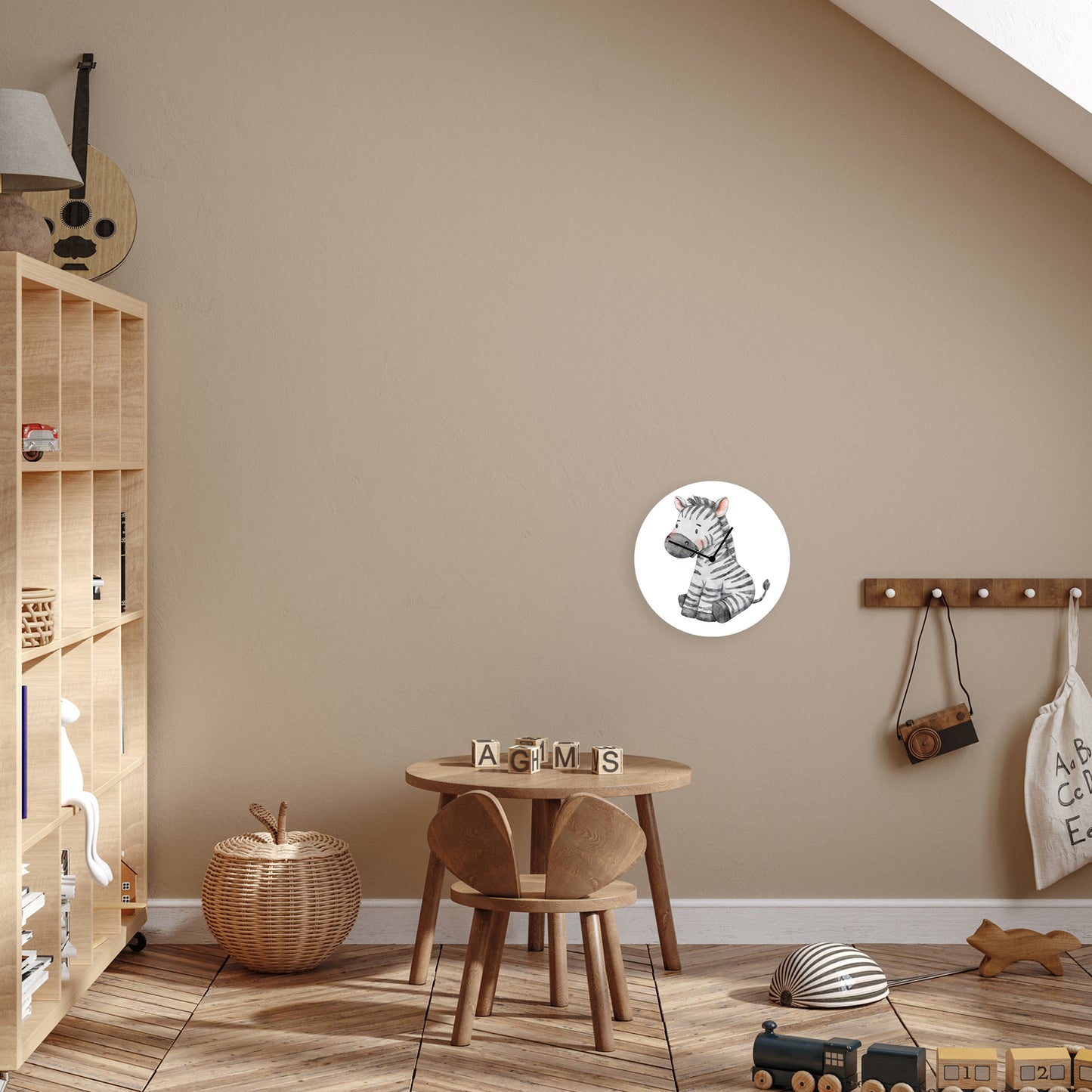 Horloge en verre acrylique - Zèbre