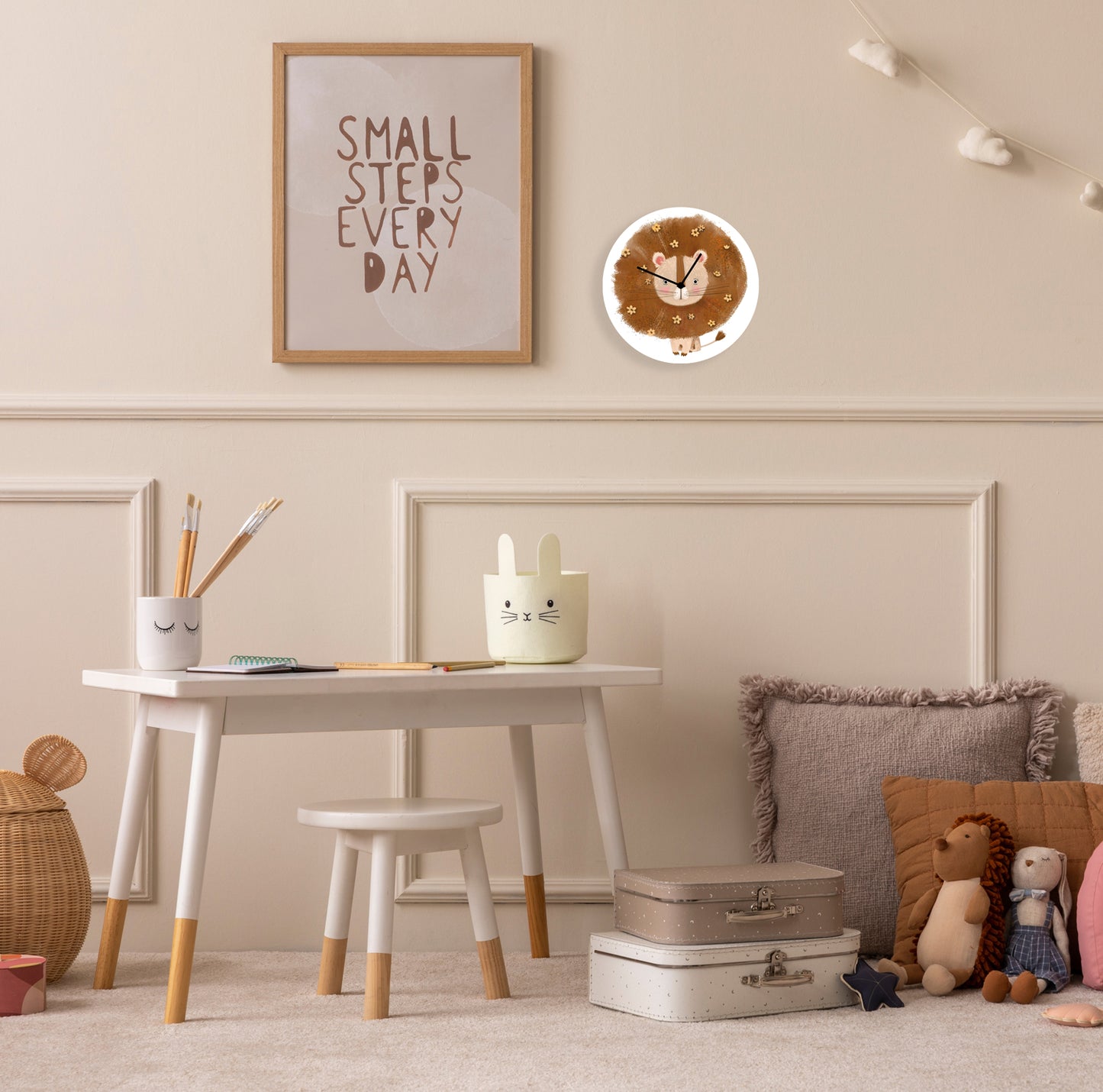 Horloge en verre acrylique - lion