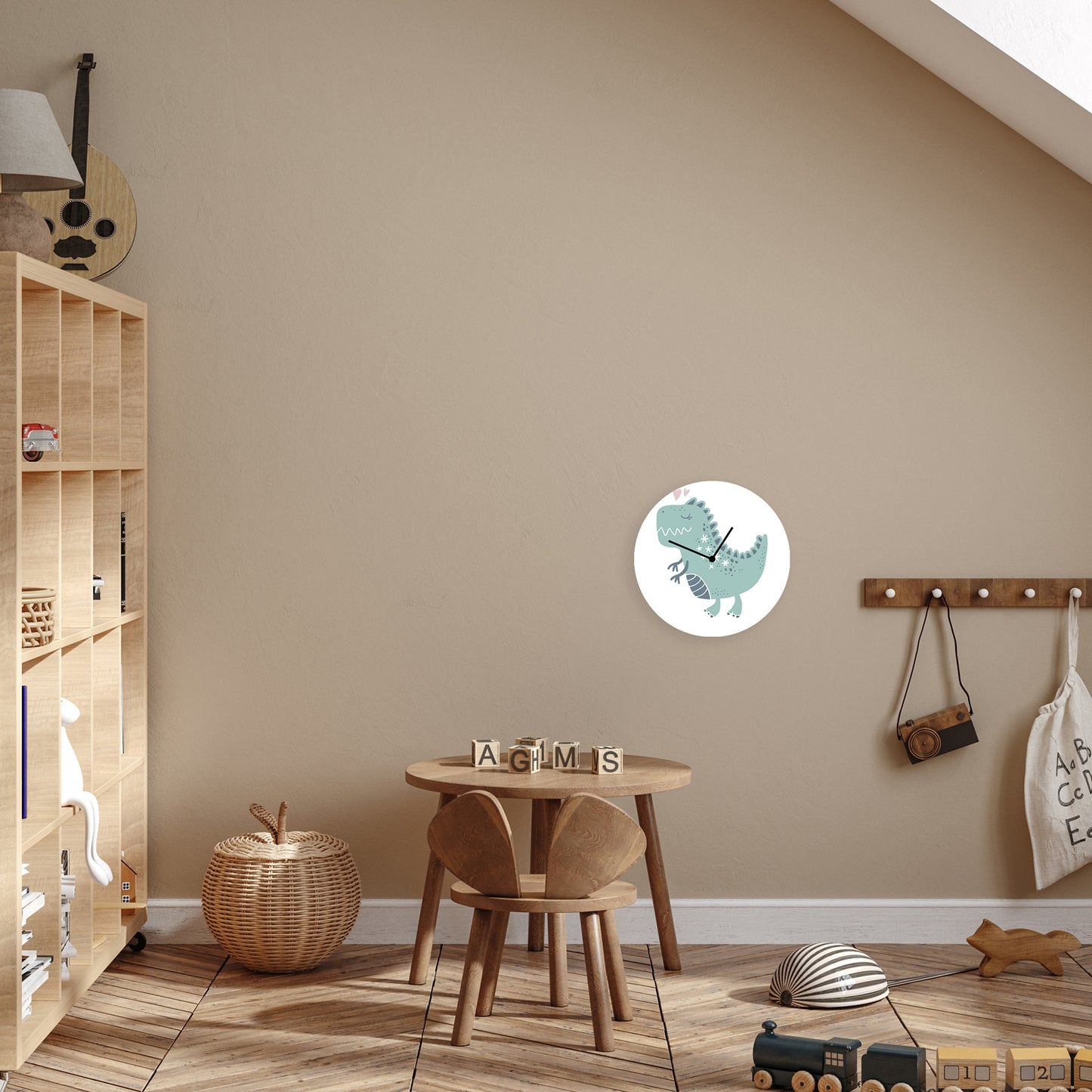 Acrylglas-Uhr - Dinosaurier