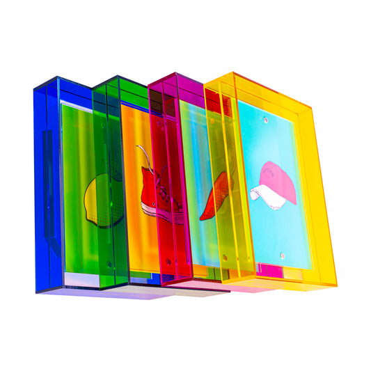 Acrylglas Bilderrahmen - Vier Neonfarben