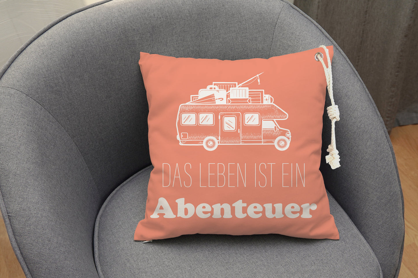 Outdoor Kissenbezug - Das Leben ist ein Abenteuer