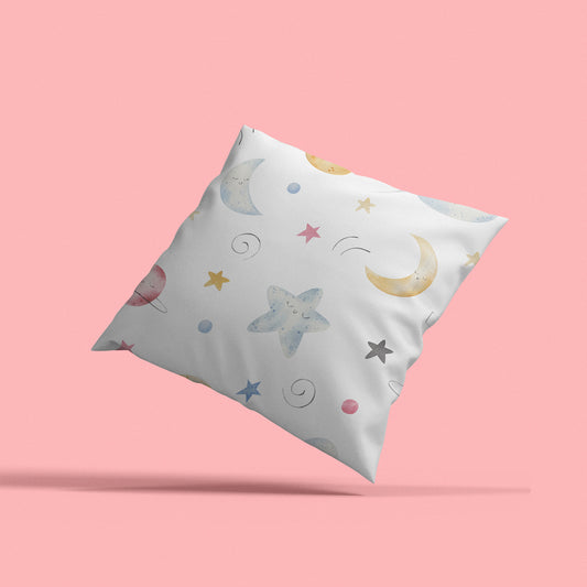 Taie d'oreiller - Lune et étoiles