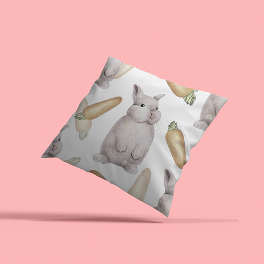 Taie d'oreiller - Lapins et carottes