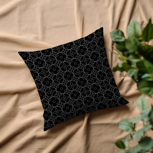 Kissenbezug - White Ornaments on Black