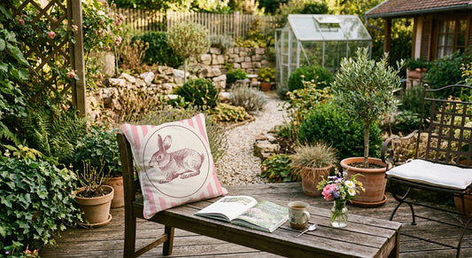 Kissenbezug - Retro Hase