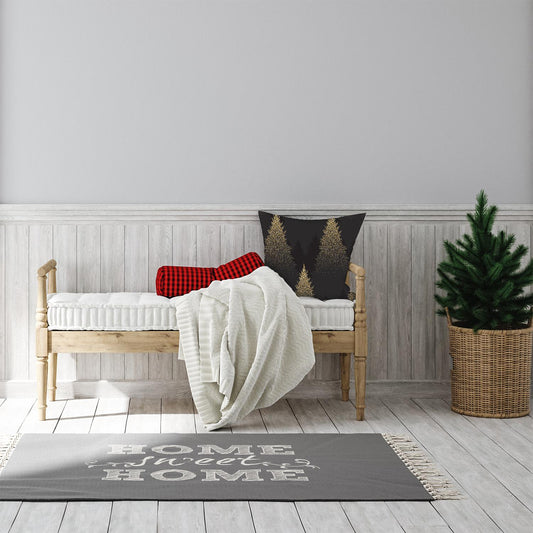 Kissenbezug - Dark Christmas Trees Wohnbeispiel