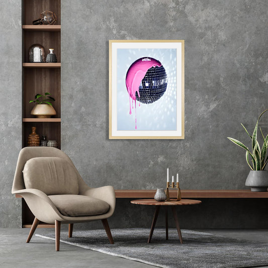 Rahmenbild - Disco Ball Wohnbeispiel
