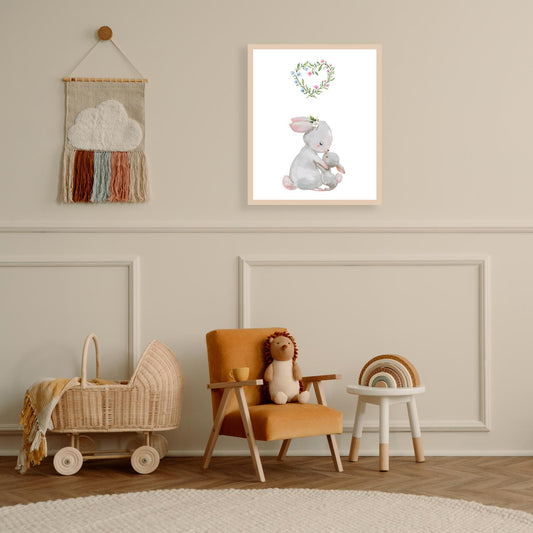 Frame picture - rabbit families