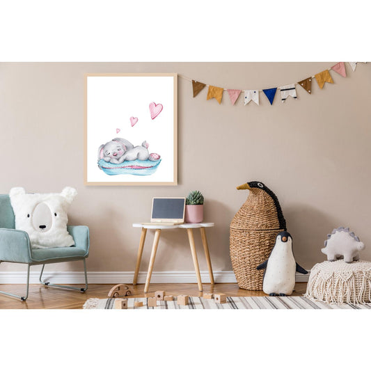 Cadre photo - Lapin endormi