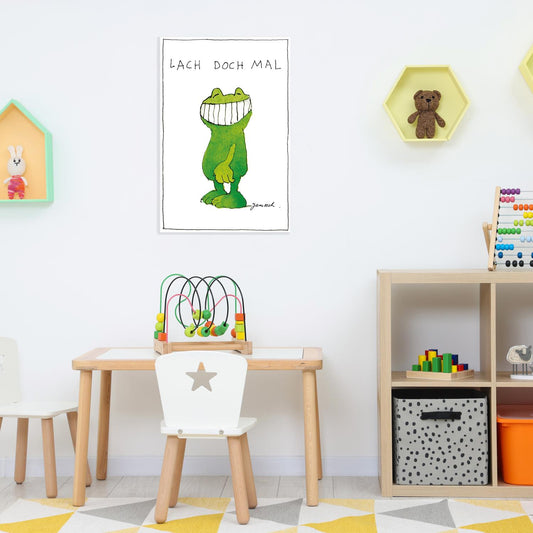 Plaque métallique Janosch - Just laugh