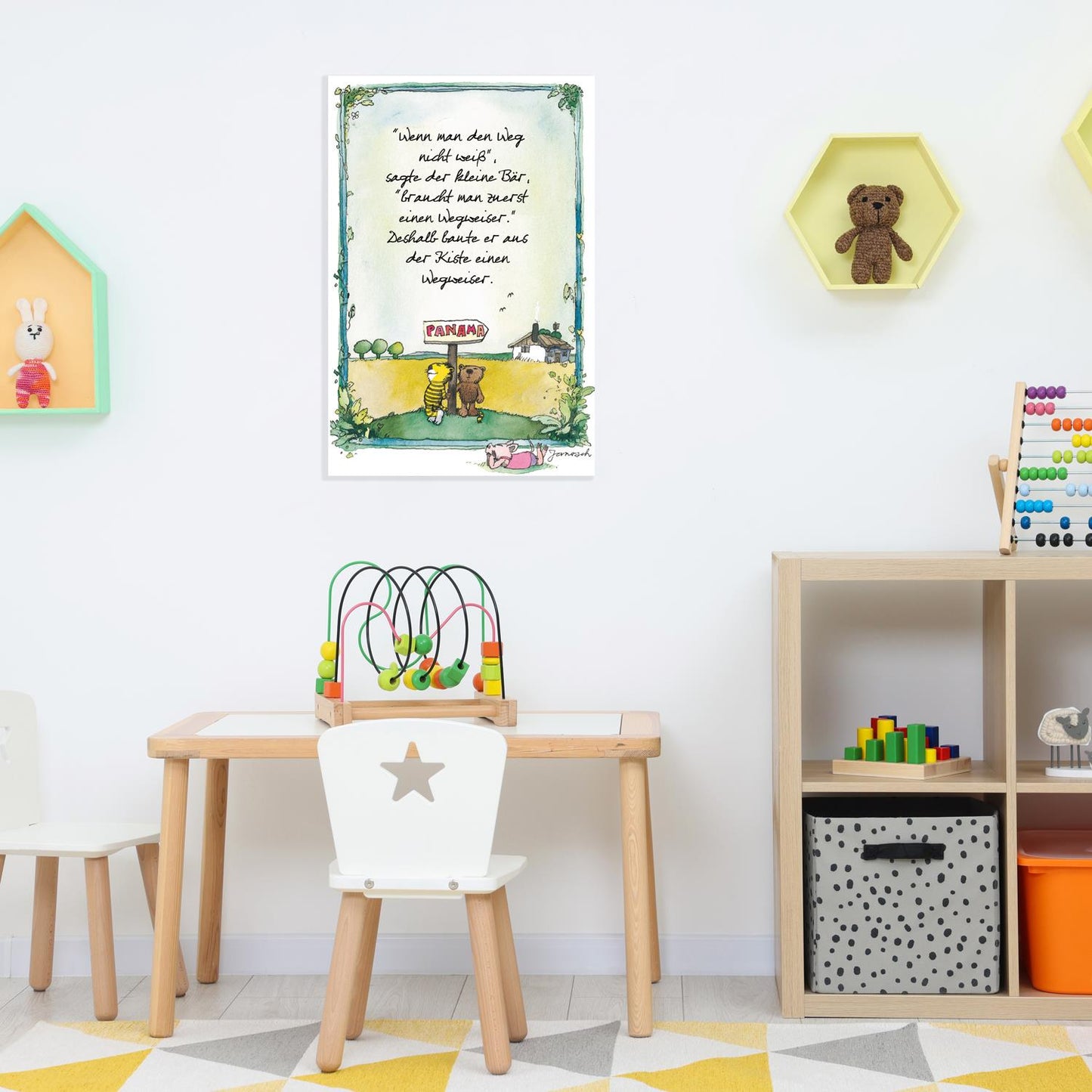 Panneau métallique Janosch - panneau indicateur