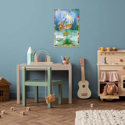 Plaque métallique Janosch - Clair de lune