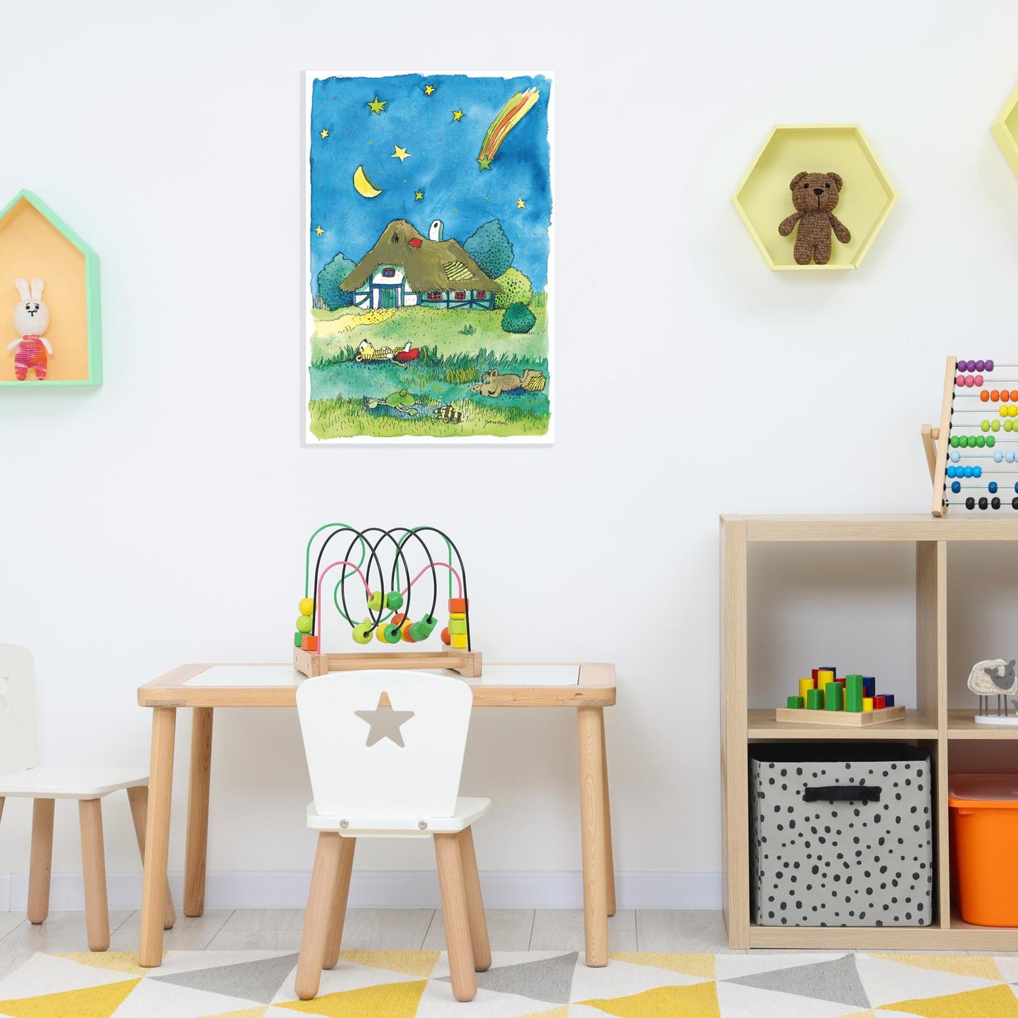 Janosch metal sign - night sky