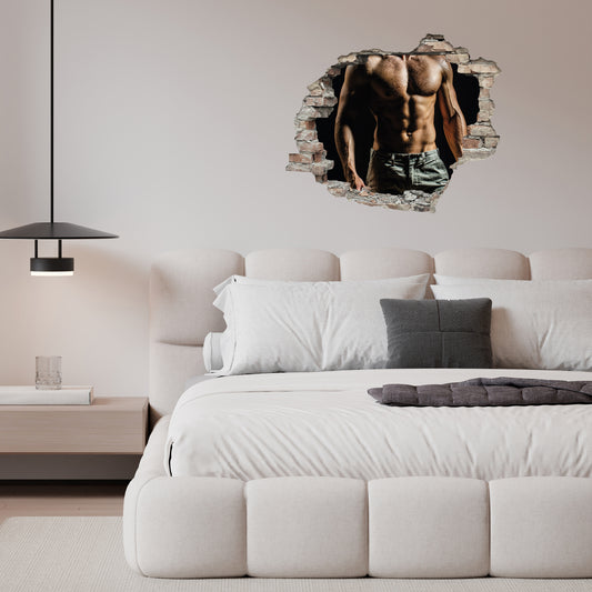 3D Wandtattoo - Sixpack Man