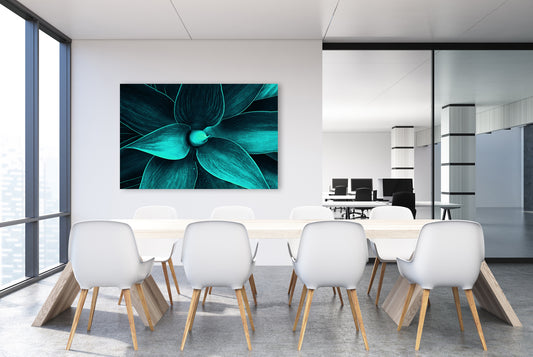 Akustikbild - Türkise Blüte - Einrichtungsbeispiel Foto
