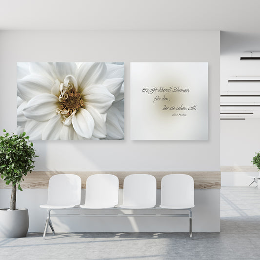 Leinwandbild - Überall Blumen 2 - Einrichtungsbeispiel Foto