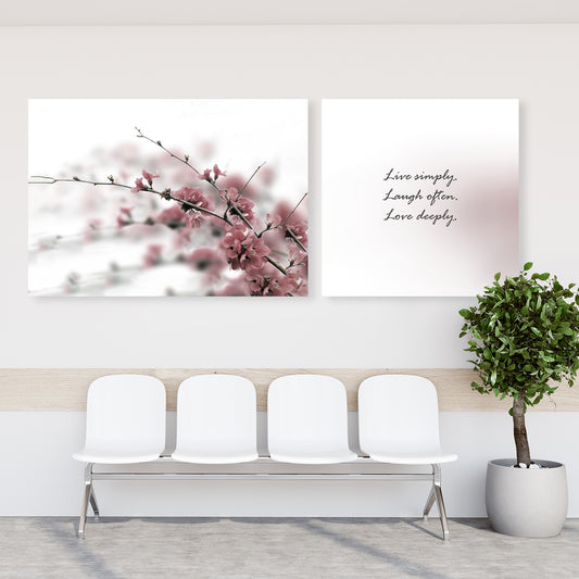 Leinwandbild - Live simply - Einrichtungsbeispiel Foto