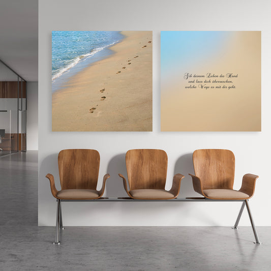 Leinwandbild - Lass dich überraschen - Einrichtungsbeispiel Foto