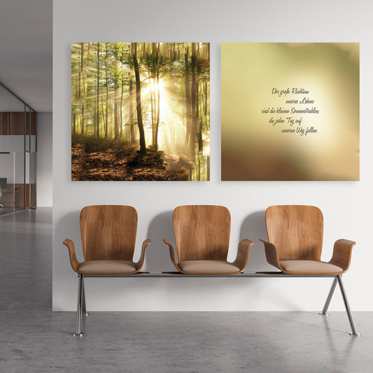 Leinwandbild - Der Reichtum unseres Lebens - Einrichtungsbeispiel Foto