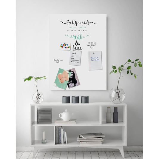 Magnetisches Markerboard - Pretty words Wohnbeispiel