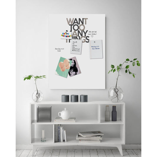 Magnetisches Markerboard - Want too many things Wohnbeispiel