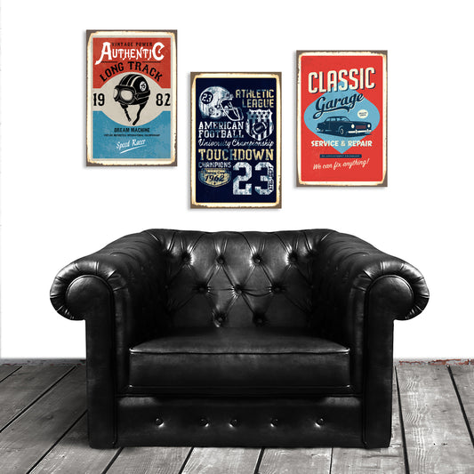 Blechschild - American Football Wohnbeispiel