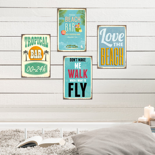 Blechschild - Dont Make Me Walk When I Want To Fly Wohnbeispiel