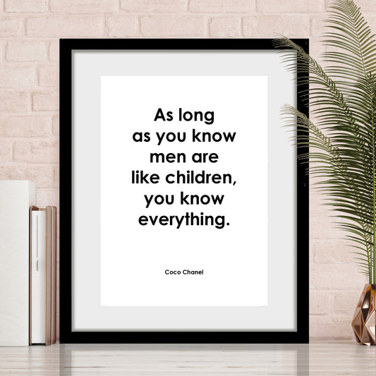 Rahmenbild - As long as you know men Wohnbeispiel