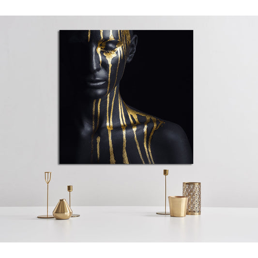 Blattgold Bild - Liquid Gold Wohnbeispiel