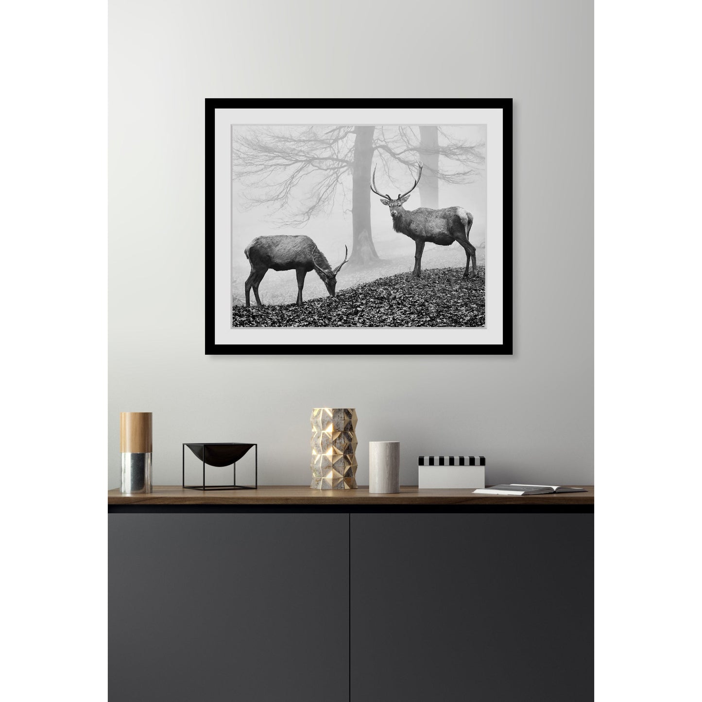 Rahmenbild - Two Deer Wohnbeispiel