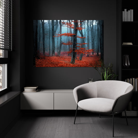 Aluminiumbild - Autumn Leaves Wohnbeispiel