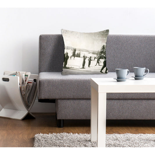 Kissenbezug - Skiing People Wohnbeispiel