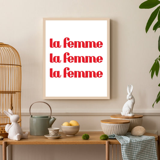 Rahmenbild - La Femme La Femme La Femme - Einrichtungsbeispiel Foto