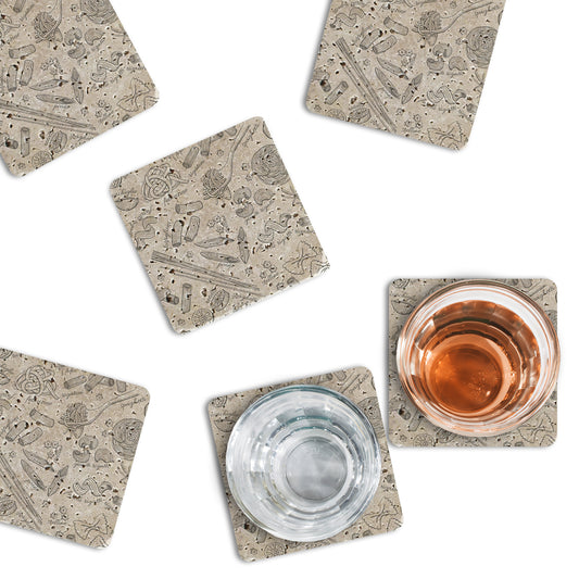 Steinuntersetzer-Set - Noodle World Wohnbeispiel