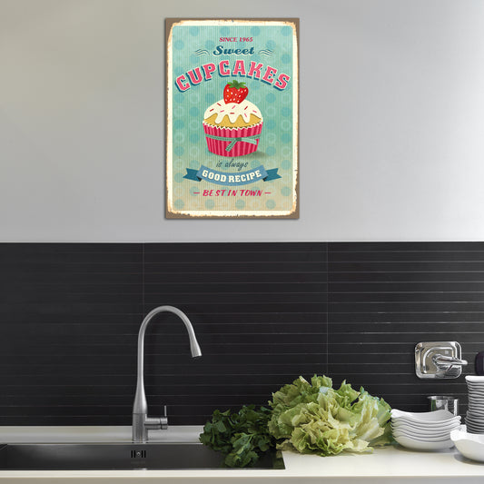 Blechschild - Sweet Cupcakes Wohnbeispiel