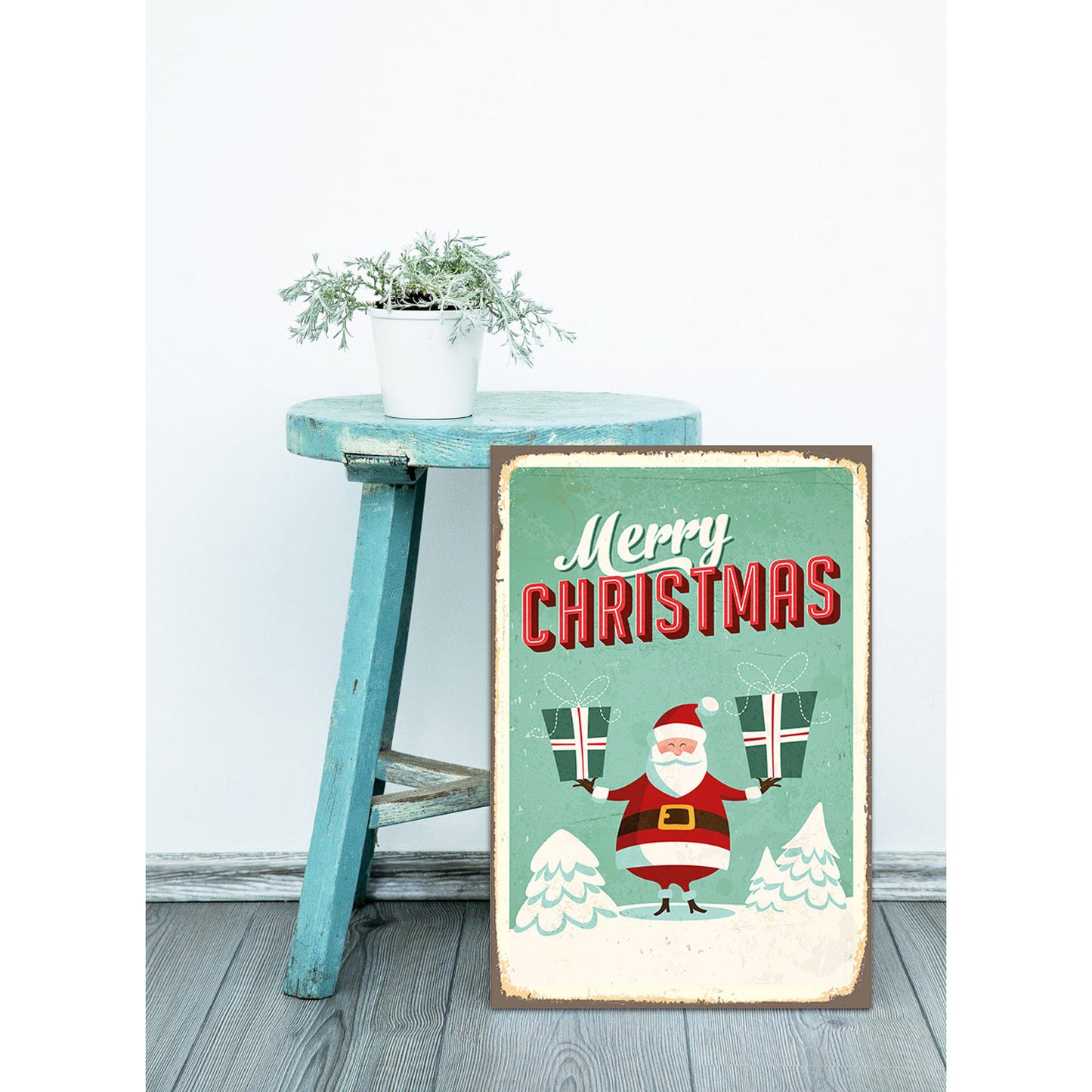 Blechschild - Christmas Presents Wohnbeispiel