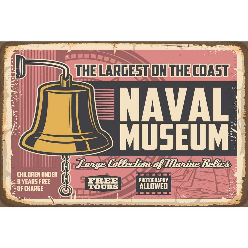 Blechschild - Naval Museum